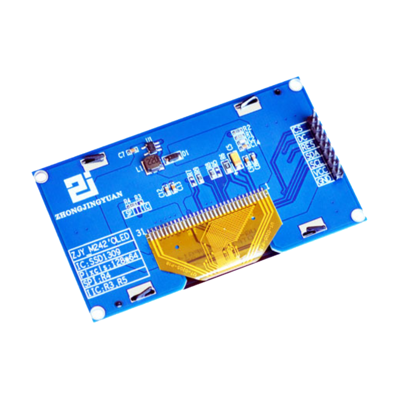 Interfacing 2.42 INCH OLED SPI/I2C Display Module with Arduino